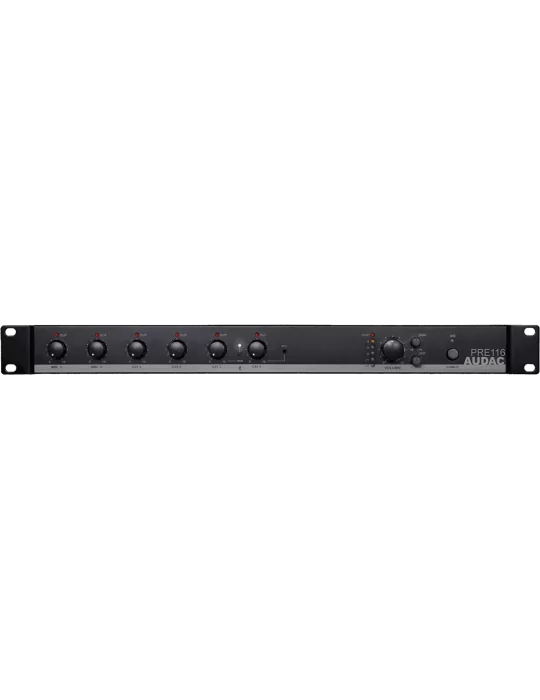  AUDAC PRE116 Preamplificador estéreo 6IN/1|MusicGoodDeal 