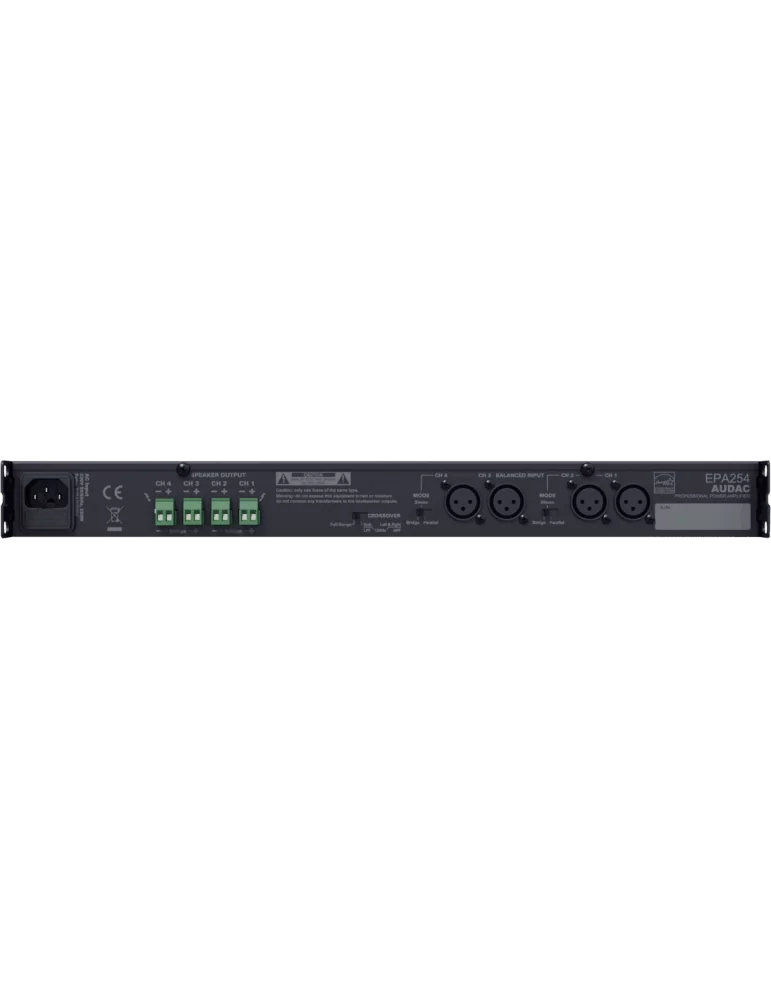  AUDAC EPA254 Clase D - 4 x 250W / 4Ohms Energy Star|MusicGoodDeal 