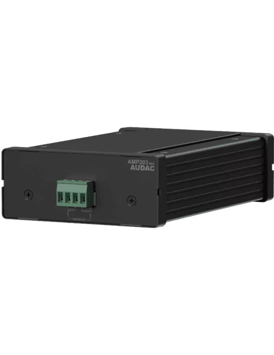  AUDAC AMP203 Clase D - DANTE 2x30W-POE Mini Amp estéreo|MusicGoodDeal 
