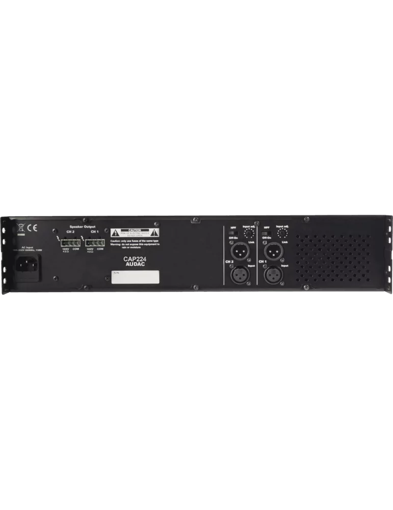  AUDAC CAP224 2 channels - 2 x 240W / 100V|MusicGoodDeal 