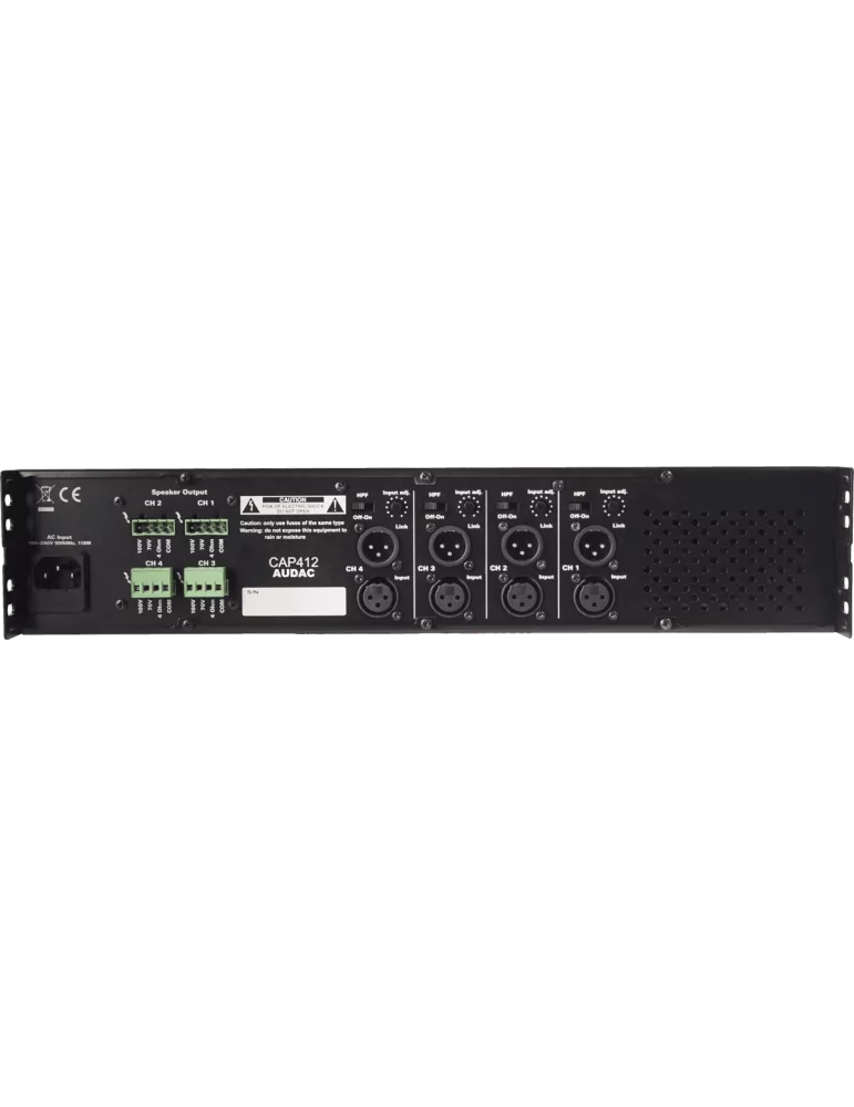  AUDAC CAP412 4 channels - 4 x 120W / 100V|MusicGoodDeal 