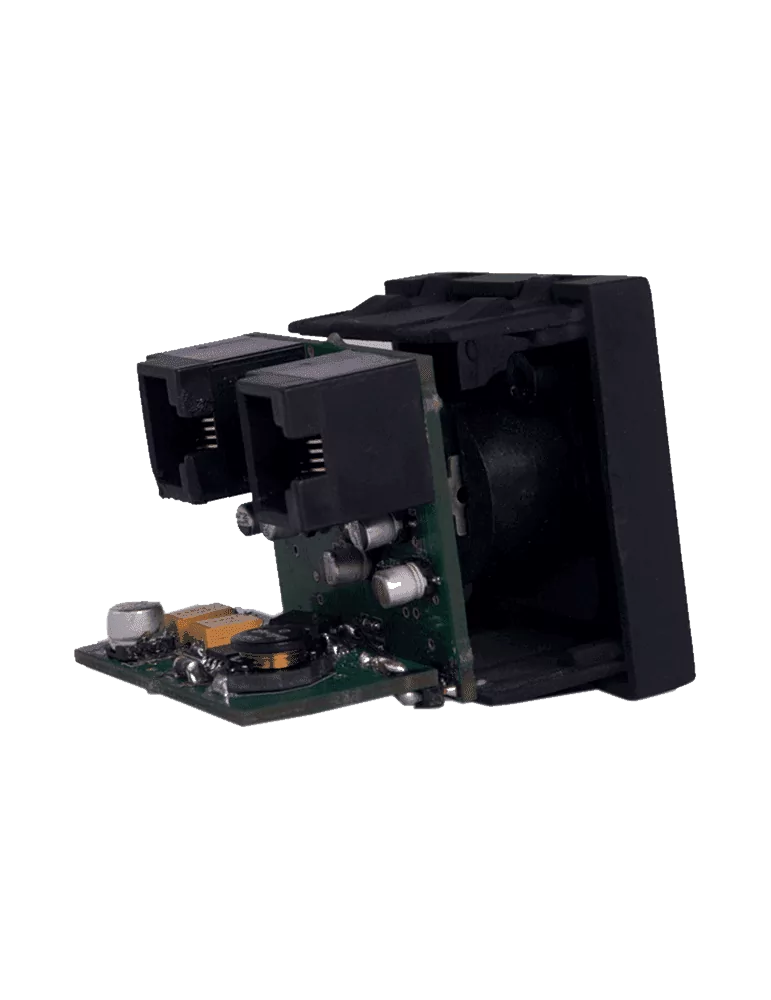  AUDAC WMI16-B Faceplate 45x45 mic/RJ45 Black|MusicGoodDeal 
