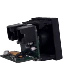  AUDAC WMI16-B Faceplate 45x45 mic/RJ45 Black|MusicGoodDeal 