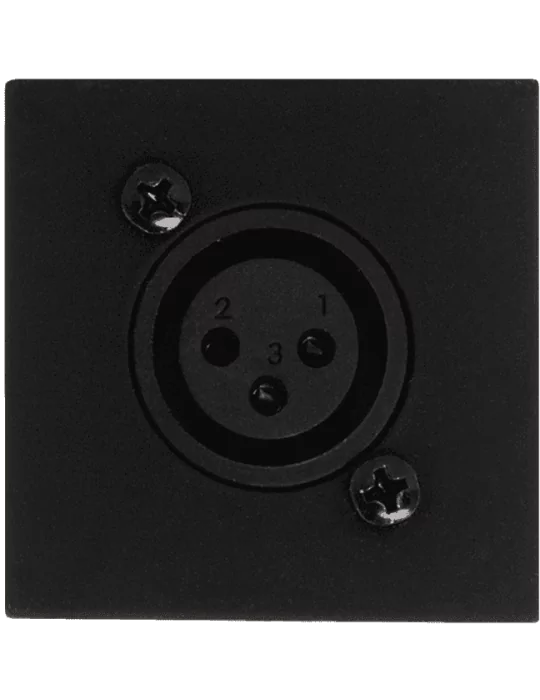 AUDAC WMI18-B Faceplate 45x45 mic/phoenix Black|MusicGoodDeal 