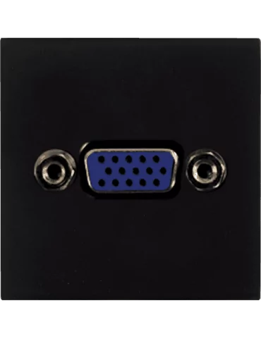  AUDAC CP45VGA-B Faceplate 45x45 - SVGA Black|MusicGoodDeal 