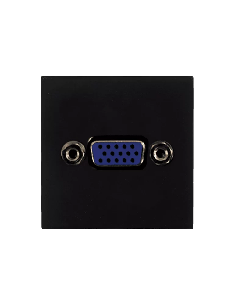  AUDAC CP45VGA-B Faceplate 45x45 - SVGA Black|MusicGoodDeal 