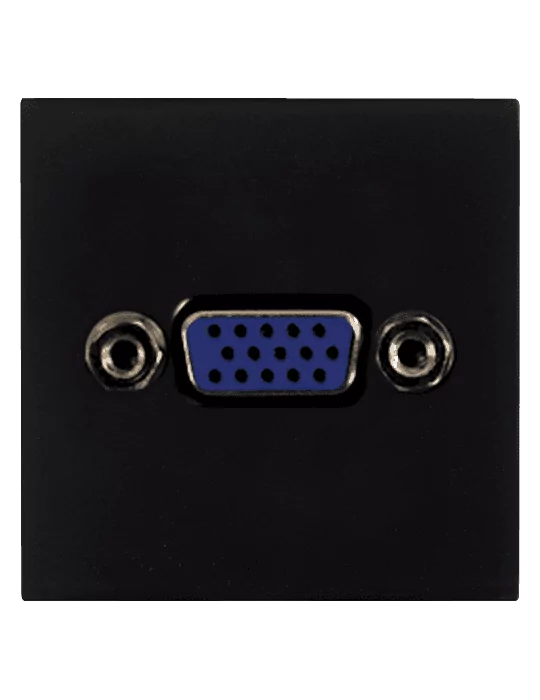  AUDAC CP45VGA-B Faceplate 45x45 - SVGA Black|MusicGoodDeal 