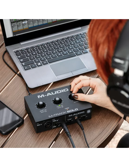  M-AUDIO MTRACK-SOLO 2 canales, 1 entrada combo + entrada de instrumento/línea|MusicGoodDeal 