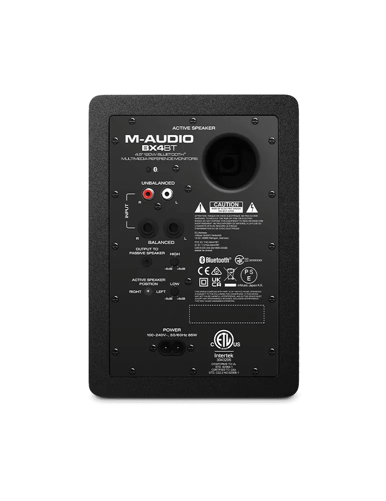  M-AUDIO BX4D4-BT 2-way 4.5" 120W Bluetooth (pair)|MusicGoodDeal 