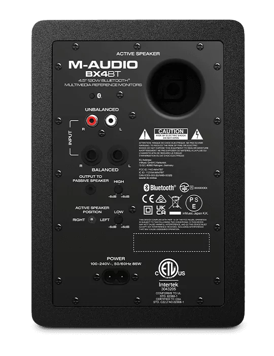  M-AUDIO BX4D4-BT 2-way 4.5" 120W Bluetooth (pair)|MusicGoodDeal 