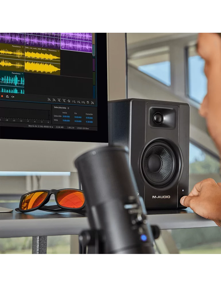  M-AUDIO BX4D3 Active 2-way 4.5" 120W speakers (pair)|MusicGoodDeal 
