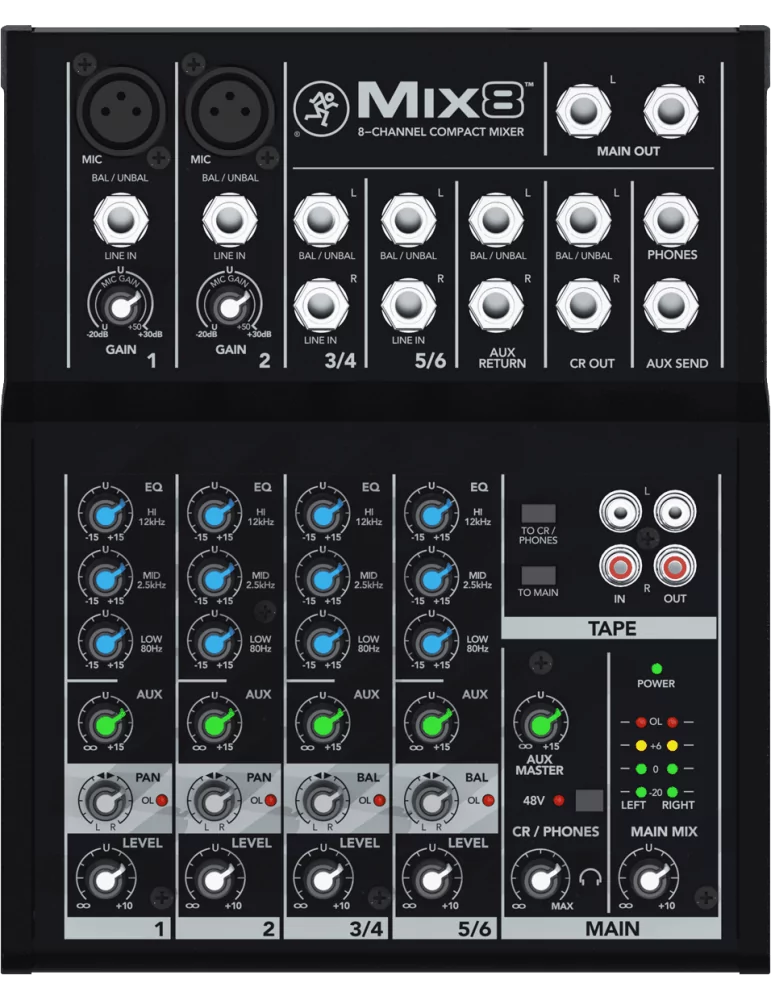  MACKIE MIX8 MIX - Compact 8 channel, 10 input|MusicGoodDeal 