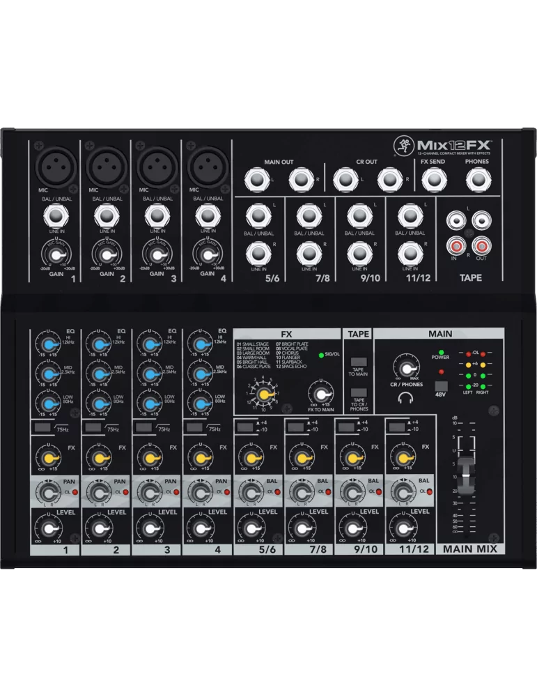  MACKIE MIX12FX MIX - 12 channels, 18 inputs + effects|MusicGoodDeal 