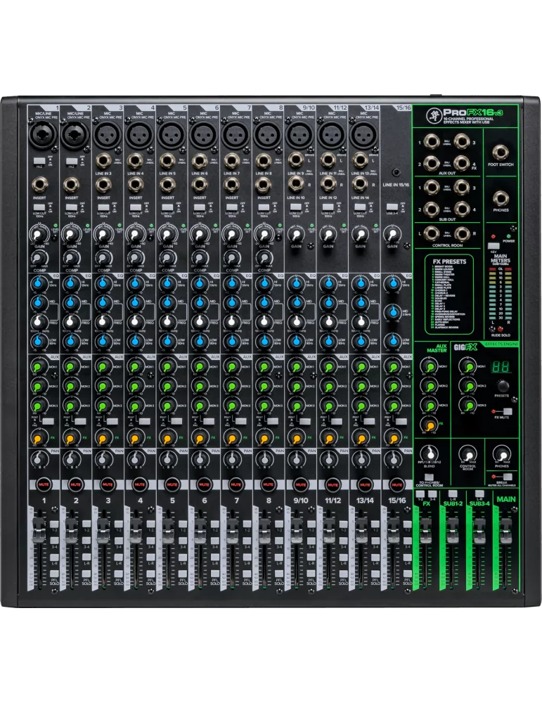  MACKIE PROFX16V3 PROFXV3 - USB 16 canales + efectos|MusicGoodDeal 