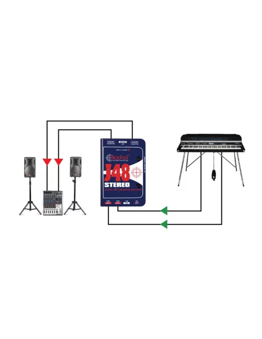  RADIAL ENGINEERING J48-STEREO Direct boxes - Active stereo D.I.|MusicGoodDeal 