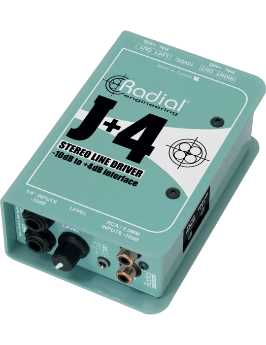  RADIAL ENGINEERING J+4 Direct boxes - Stereo converter - 10/+4dB|MusicGoodDeal 