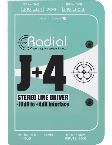  RADIAL ENGINEERING J+4 Direct boxes - Stereo converter - 10/+4dB|MusicGoodDeal  2
