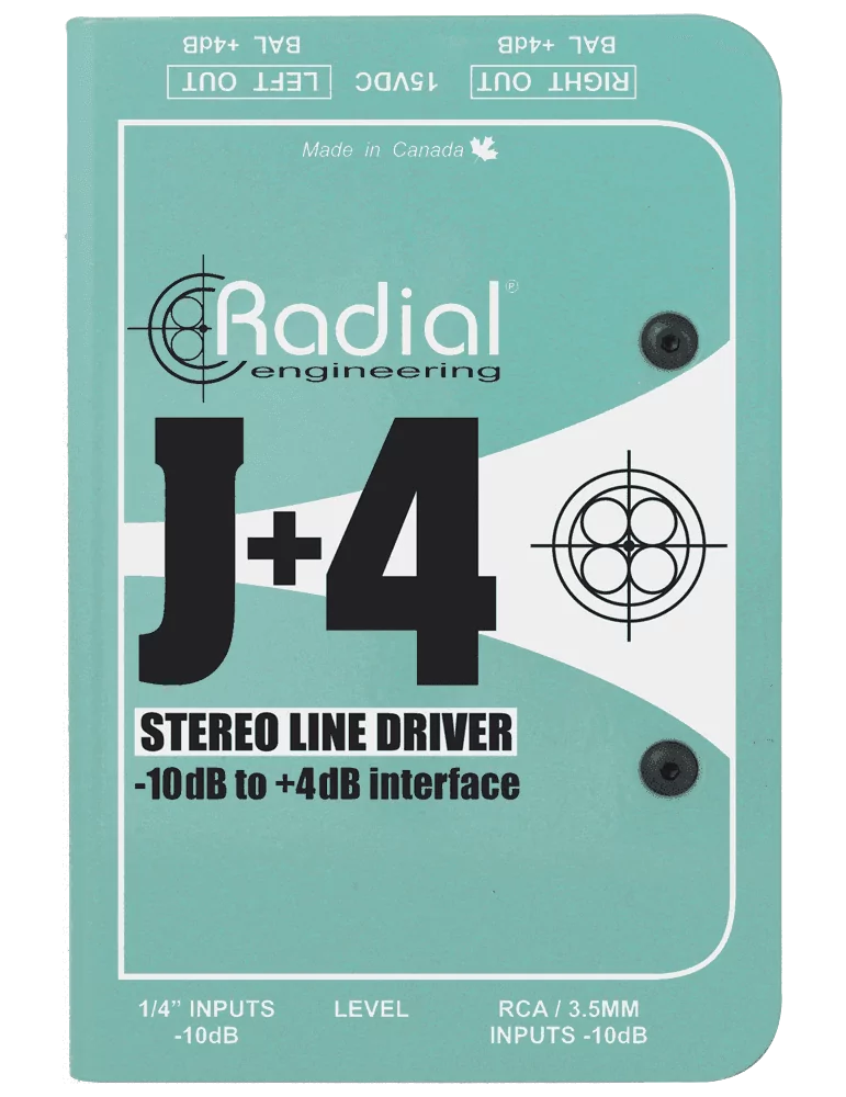  RADIAL ENGINEERING J+4 Direct boxes - Stereo converter - 10/+4dB|MusicGoodDeal 