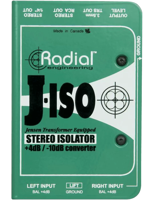 RADIAL ENGINEERING J-ISO Direct boxes - Stereo converter +4/-10dB|MusicGoodDeal 