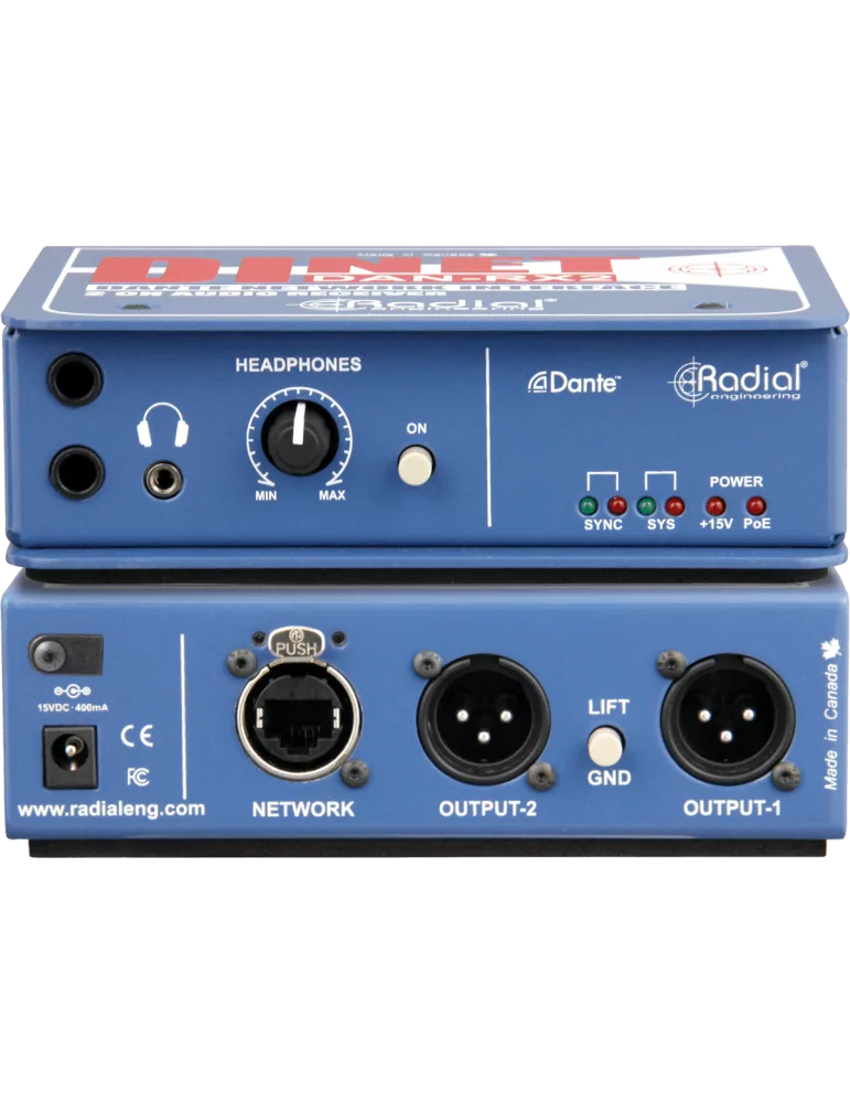  RADIAL ENGINEERING DAN-RX2 Direct boxes - 2 channel DANTE receiver|MusicGoodDeal 
