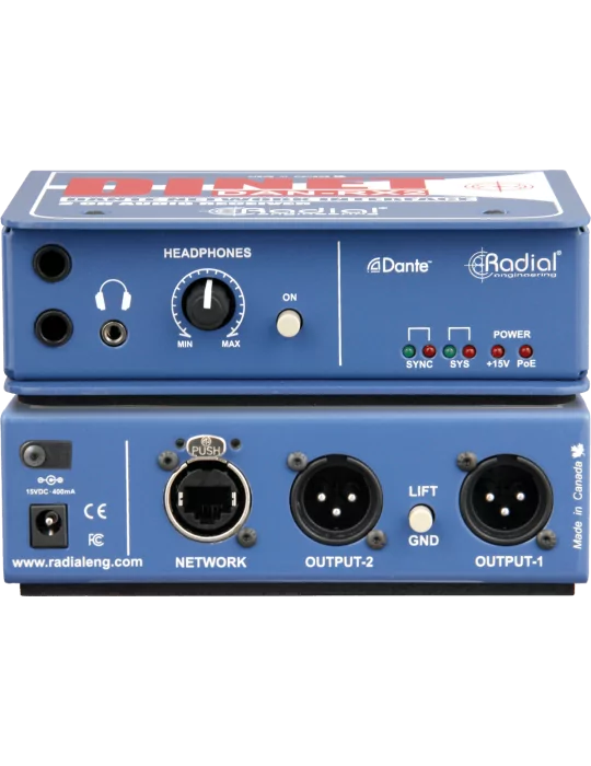  RADIAL ENGINEERING DAN-RX2 Direct boxes - 2 channel DANTE receiver|MusicGoodDeal 