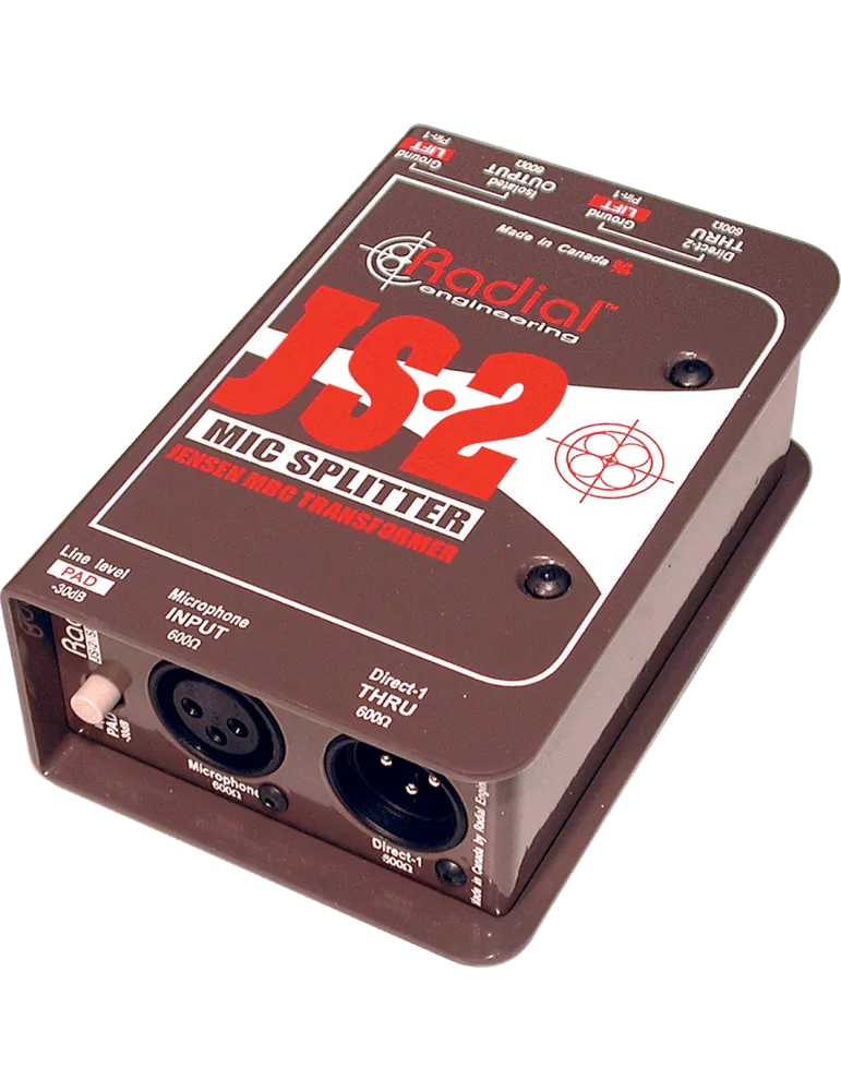  RADIAL ENGINEERING JS2 Divisores - 1 entrada / 2 salidas|MusicGoodDeal 