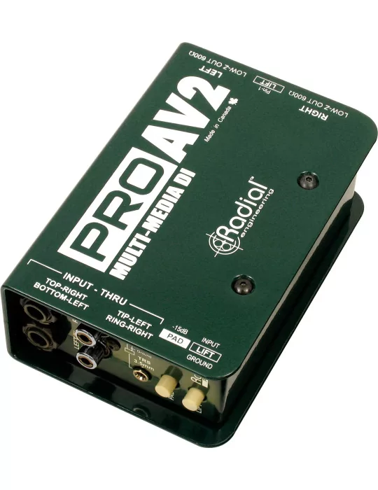  RADIAL ENGINEERING PRO-AV2 Direct boxes - Stereo multimedia passive D.I.|MusicGoodDeal 