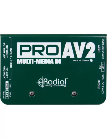  RADIAL ENGINEERING PRO-AV2 Direct boxes - Stereo multimedia passive D.I.|MusicGoodDeal  2