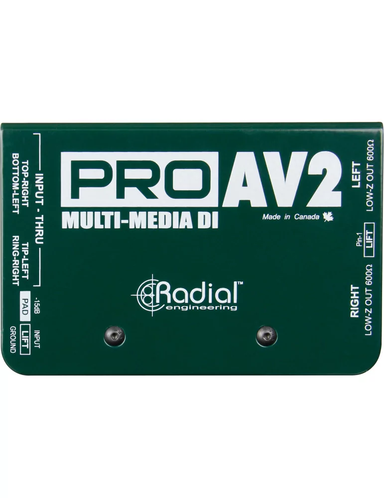  RADIAL ENGINEERING PRO-AV2 Direct boxes - Stereo multimedia passive D.I.|MusicGoodDeal 