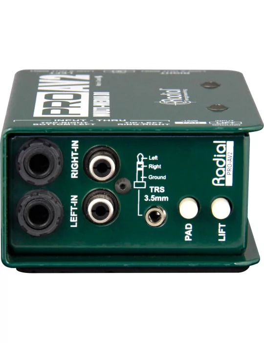  RADIAL ENGINEERING PRO-AV2 Direct boxes - Stereo multimedia passive D.I.|MusicGoodDeal 