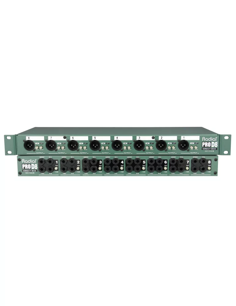  RADIAL ENGINEERING PRO-D8 Racks - D.I. rack 8 channels|MusicGoodDeal 