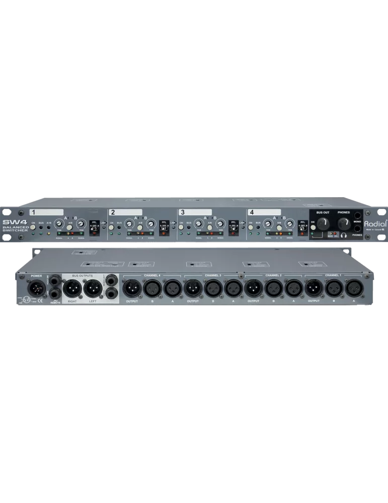  RADIAL ENGINEERING SW4 Racks - Conmutador de audio de 4 canales|MusicGoodDeal 