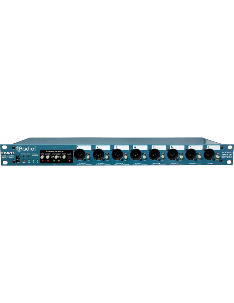  RADIAL ENGINEERING SW8-USB Racks - Auto-switcher 8 channels, 2 USB|MusicGoodDeal 