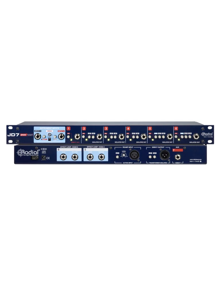  RADIAL ENGINEERING JD7 Racks - Rack reamp 2 in 7 out|MusicGoodDeal 