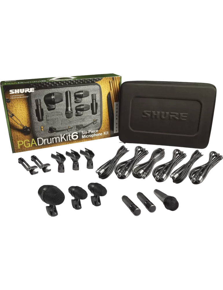  SHURE PGADRUMKIT6 Instruments - 6 Mic Drum Case|MusicGoodDeal 
