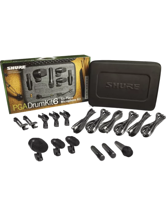  SHURE PGADRUMKIT6 Instruments - 6 Mic Drum Case|MusicGoodDeal 
