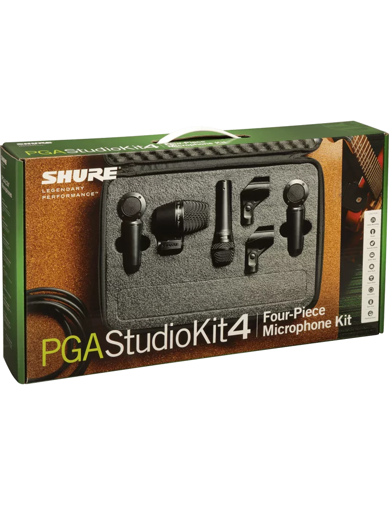  SHURE PGASTUDIOKIT4 Instrumente - Set mit 4 Studiomikrofonen PGA52, 57, 181 (x2)|MusicGoodDeal 