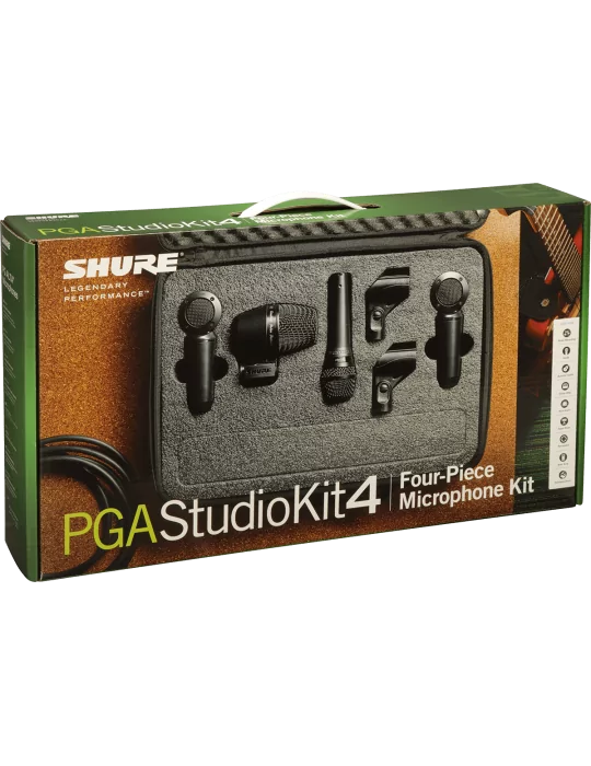  SHURE PGASTUDIOKIT4 Instrumente - Set mit 4 Studiomikrofonen PGA52, 57, 181 (x2)|MusicGoodDeal 