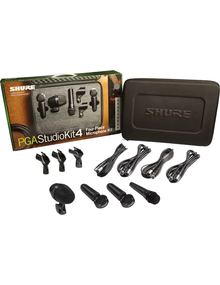  SHURE PGASTUDIOKIT4 Instrumente - Set mit 4 Studiomikrofonen PGA52, 57, 181 (x2)|MusicGoodDeal 