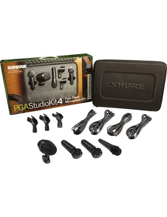  SHURE PGASTUDIOKIT4 Instrumente - Set mit 4 Studiomikrofonen PGA52, 57, 181 (x2)|MusicGoodDeal 
