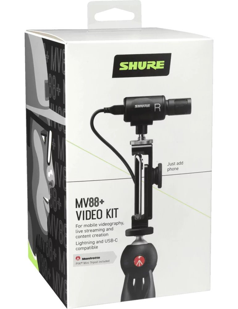  SHURE MV88+DIG-VIDKIT Nomad - MV88+ video kit with tripod|MusicGoodDeal 