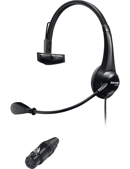  SHURE BRH31M-NXLR4F Micro headset light intercom one earphone|MusicGoodDeal 