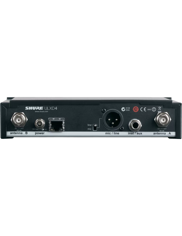  SHURE ULXD4E-G51 Receptor - Simple - Banda G51 - 470 a 534 MHz|MusicGoodDeal 