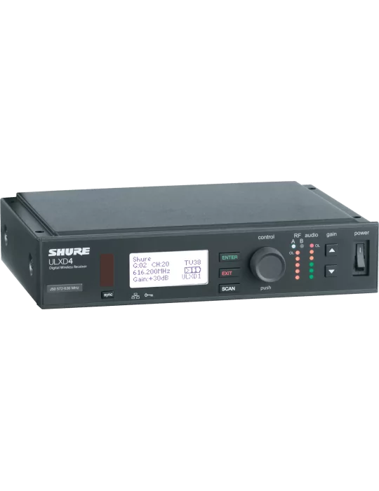 SHURE ULXD4E-H51 Receiver H51 Band - 534 to 598 MHz|MusicGoodDeal