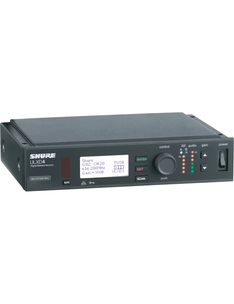  SHURE ULXD4E-K51 Receiver - Single - K51 Band - 606 to 670 MHz|MusicGoodDeal 