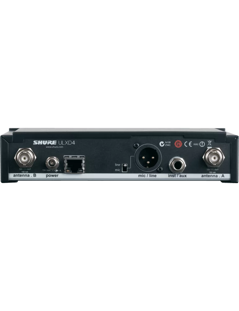  SHURE ULXD4E-K51 Receiver - Single - K51 Band - 606 to 670 MHz|MusicGoodDeal 