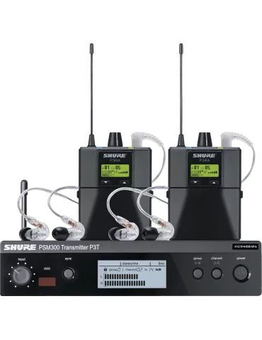  SHURE P3TERA215TWP-K3E Complete System - Twinpack Pro with SE215CL - K3E Tape|MusicGoodDeal 