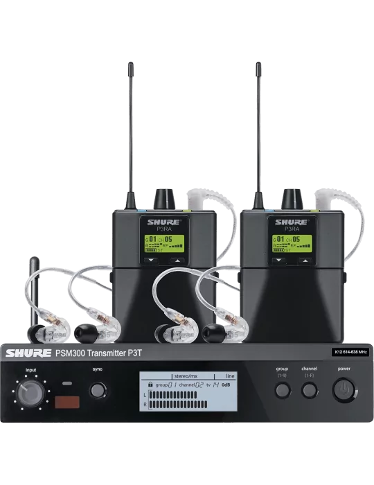  SHURE P3TERA215TWP-K3E Sistema completo - Twinpack Pro con SE215CL - Cinta K3E|MusicGoodDeal 