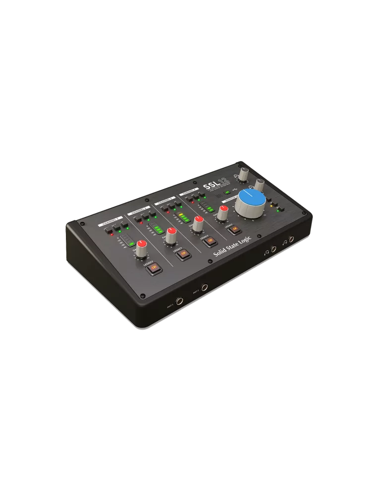  SOLID STATE LOGIC SSL12 USB-C - 4 micrófonos/línea, 2 instrumentos, 4 salidas, MIDI, ADAT|MusicGoodDeal 