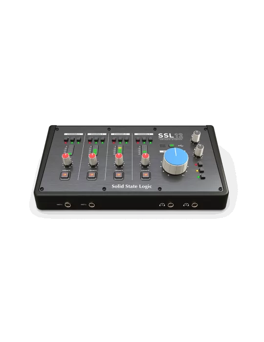  SOLID STATE LOGIC SSL12 USB-C - 4 micrófonos/línea, 2 instrumentos, 4 salidas, MIDI, ADAT|MusicGoodDeal 